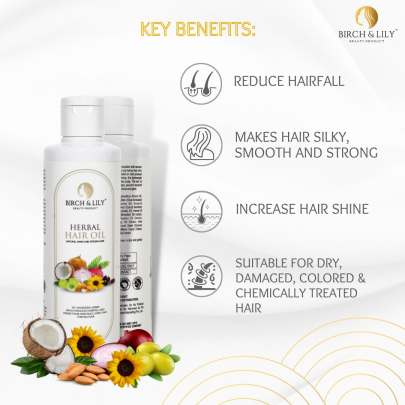 Birch And Lily Herbal Hair Oil (200ml) Hair Oils