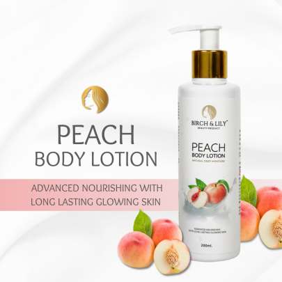 Birch And Lily Peach Body Lotion (200ml) Creams and Moisturizers
