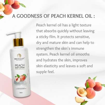 Birch And Lily Peach Body Lotion (200ml) Creams and Moisturizers
