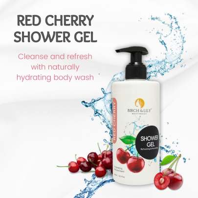 Birch And Lily Red Cherry Shower Gel (300ml) Soaps & Bodywashes