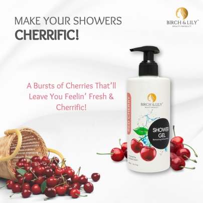 Birch And Lily Red Cherry Shower Gel (300ml) Soaps & Bodywashes