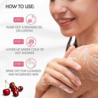 Birch And Lily Red Cherry Shower Gel (300ml) Soaps & Bodywashes