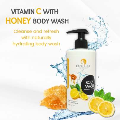 Birch And Lily Vitamin C With Honey Body Wash (300ml) Soaps & Bodywashes