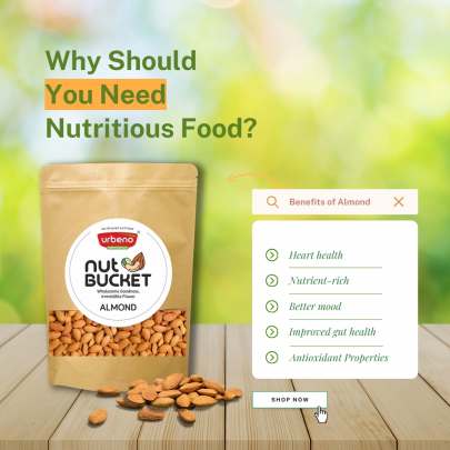 Urbeno Nut Bucket Almond (200gm) Dry Fruits