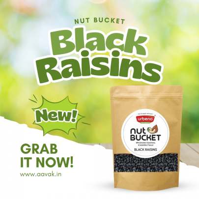 Urbeno Nut Bucket Black Raisins (200gm) Dry Fruits