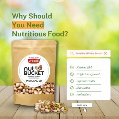 Urbeno Nut Bucket Pista Salted (200gm) Dry Fruits