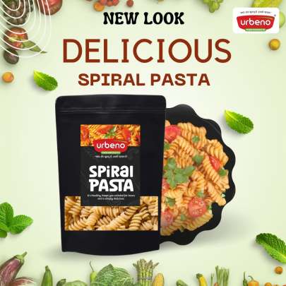Urbeno Spiral Pasta (250gm) Snacks & Fryums