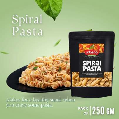 Urbeno Spiral Pasta (250gm) Snacks & Fryums