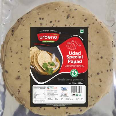 Urbeno Udad Special Papad (200gm) Snacks & Fryums